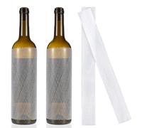 Mozeat Lens 30 Fundas Protectoras para Botellas de Vino, 22 cm, Malla Blanca, Protección Contra Solapas, para Champán y Licor, Bolsa de Transporte
