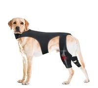 Mozeuu Perros vendaje de cadera - Manguito ajustable para la pierna trasera | ortopédica para perros con 4 estabilizadores de metal | para paseos, senderismo, entrenamiento, actividades al aire libre