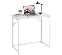 Moziel Escritorio Plegable, Ahorrar Espacio, Fácil de Montar, Escritorio de Pequeña para Casa Oficina y Cualquier Poco Espacio, Blanco, 80 x 46 x 74 cm