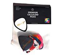 MoZingo - Juego de 9 púas de celuloide para guitarra acústica eléctrica, bajo, ukelele, banjo, accesorio para tocar el banjo, variedad (3) .046, (3) .071, (3) .096, tamaño 351