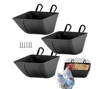 mozoba Comedero Colgante para Pollo, para Cabras, ovejas, Ciervos, Aves de Corral, Pato, Pollo, Valla, contenedor de alimentación de Ganado, Suministros para Cabras, alimentadores, Cubo de Agua