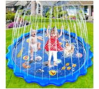 MOZOOSON Splash Pad, 170CM Almohadilla Aspersor de Juego Agua, Juguetes de Agua Verano para Actividades Niños Niñas Aire Libre Fiesta Playa Jardín