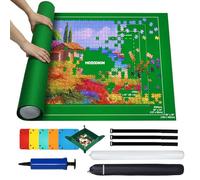 MOZOOSON Tapete Puzzle 3000 2000 1500 Piezas, Mat Roll Up Pad, Estera de Rompecabezas Portátil, Alfombra Guarda Puzzle-Verde