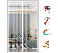 MOZTBH Mosquitera Magnética para Puerta, Automático Adsorción Magnética Cortina Anti Insecto Mosquitera con Imanes, Fácil de Instalar, para Salón Balcón- White-b|| 165x205cm(64x80inch)
