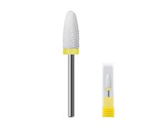Mozulon Brocas de cerámica de 3/32 pulgadas for uñas acrílicas, taladro eléctrico profesional for uñas.(SMOOTH TOP - XF)