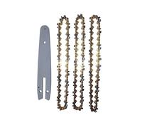 Mozulon Cadena de motosierra de acero de 6 pulgadas con barra guía de 1/4" 0,043" 37 DL, juego de accesorios for motosierra eléctrica