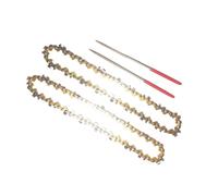 Mozulon Cadena de motosierra eléctrica de 6 pulgadas, 37 eslabones de transmisión, calibre 0,043, 18 cortadores, 1/4 LP, con placa guía y limas