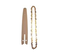 Mozulon Juego de cadenas doradas de 8 pulgadas for motosierra eléctrica, 1 placa guía y 1 cadena.