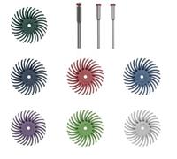 Mozulon Kit de 10 discos de cerdas radiales de 1 pulgada, cepillo abrasivo, vástago de 3/2,35 mm, rueda de pulido for accesorios de herramientas rotativas.(10pcs mix,With 3mm shank)