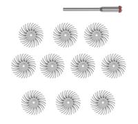 Mozulon Kit de 10 discos de cerdas radiales de 1 pulgada, cepillo abrasivo, vástago de 3/2,35 mm, rueda de pulido for accesorios de herramientas rotativas.(10pcs 2500grit,With 2.35mm shank)