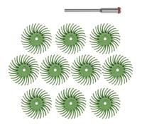 Mozulon Kit de 10 discos de cerdas radiales de 1 pulgada, cepillo abrasivo, vástago de 3/2,35 mm, rueda de pulido for accesorios de herramientas rotativas.(10pcs 1000grit,With 3mm shank)