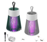 MozzGuard - Exterminador de mosquitos y mata insectos recargable de 360° con lámpara UV, trampa eléctrica recargable por USB para interiores, exteriores, camping y jardines, eficaz repelente de