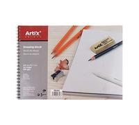 MP-ARTIX, Bloc de Dibujo, A3, 24 Hojas, 160 gr, Bloc de Bocetos con Espiral, 29,7 x 42 cm, Ideal para Dibujar con Carboncillo, Lápiz, Rotulador, Ceras o Pinturas