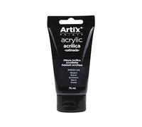MP Artix Pintura Acrílica Satinada, Negro (Black), 75 ml