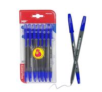 MP Boligrafos boligrafo azul Punta Media 1.0mm Blíster de 7 Unidades para escritura suave