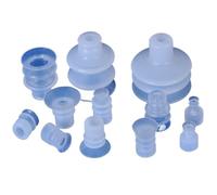 MP BT Ventosas neumáticas industriales de silicona con fuertes ventosas, boquilla de cabeza grande, triple capa, rojo y blanco, 10 unidades (BT-30C, Blanco)