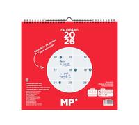 MP-Calendario de pared 2026 Mes Vista Enero - Diciembre (12 meses), Planejamento anual 2026, Planificador mensual Neutro - Férias em Portugal,26.5x24.3cm