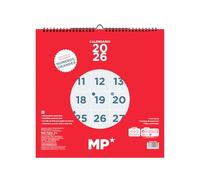MP-Calendario de pared 2026 Mes Vista Enero - Diciembre (12 meses), Planejamento anual 2026, Planificador mensual Neutro - Férias em Portugal,30x30cm