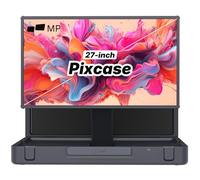 MP Mobile Pixels - Monitor de computadora Pixcase de 27 pulgadas, pantalla táctil 1080P con 16 GB de RAM, acceso a Google Play, altavoces de 40 W, diseño compacto de maleta, gamepad y control remoto