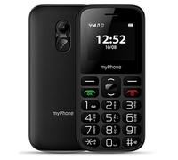 MP myPhone Halo A, teléfono Clave para Personas Mayores, teléfono para los Abuelos, cámara, Pantalla en Color de 1,77", batería 800 mAh, Llaves Grandes, Botón SOS, antorcha, Radio, Doble SIM, Negro