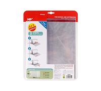 MP - Pack 5 Unidades, Forro Libros Transparente, Autoadhesivo, con Solapa Ajustable a Diferentes Anchuras, Forro de Libros Fácil de Colocar, Protector de Libros y Cuadernos, Medidas 29x53cm