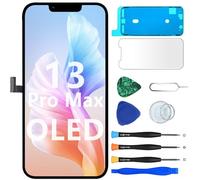 MP+ Reemplazo de pantalla OLED para iPhone 13 Pro Max, [Face ID] Pantalla táctil 3D Retina digitalizador con kit de herramientas de reparación y adhesivo impermeable