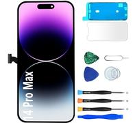 MP+ Reemplazo de pantalla para iPhone 14 Pro Max, [COF] [3D Touch] Pantalla Retina digitalizador con kit de herramientas de reparación y adhesivo impermeable