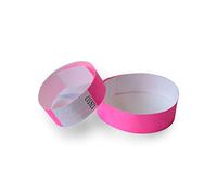 MP - Tyvek Pulseras 250 unidades para Eventos, Color Rosa