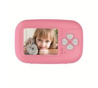 MP3 para pantalla HD Instax Cam de 2 pulgadas, captura momentos, imprime música, cámara de impresión para estudiantes de alta definición para doble lente instantánea (rosa)