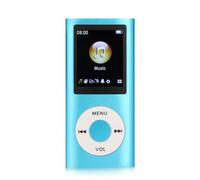 MP3 Player, Portable Lossless Sound Slim MP3 Music Player with Earphone, 1.8 Inch LCD Screen Digital Music Player, Support Up to 64GB (Azul)