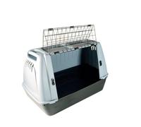 Rosewood Transportín para perros Bracco 100 – 100×60×65 cm, ventilación lateral, gris