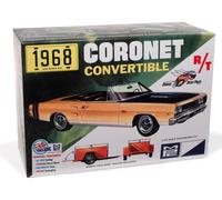 MPC 1968 Dodge Coronet Convertible w/Trailer 1:25 Scale Model (Importación USA)