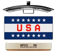MPCO. Duraglyde - Tapete de escritorio grande original para juegos - 36 x 17 pulgadas Duraglyde Western Star Spangled Banner Alfombrilla de mouse de escritorio completo - Alfombrilla de mouse de PC