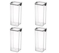MPENGOZ Juego de recipientes herméticos para almacenar Alimentos, Tapas duraderas para harina y azúcar, plástico Libre de BPA, Ideal para la despensa y soluciones de almacenamien