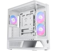 MPG VIXTA 300R PZ W - Carcasa para PC | Carcasa para PC Gaming de torre media, diseño de base flotante, 2 ventiladores de 140 mm preinstalados y 1 ventilador de 120