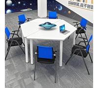 MPLFHSYOS Conjunto de Mesa Hexagonal for formación: Mesa colaborativa de 6 plazas for Actividades grupales, Sala de Lectura, Espacio de creación y Laboratorio de Ciencias.(A1.6)