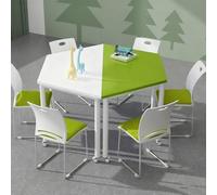 MPLFHSYOS Conjunto de Mesa Hexagonal for formación: Mesa colaborativa de 6 plazas for Actividades grupales, Sala de Lectura, Espacio de creación y Laboratorio de Ciencias.(D1.2)
