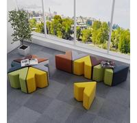 MPLFHSYOS Conjunto de sofá y taburetes de Tela en Forma de V for centros de formación y educación Infantil, diseño Creativo, Ideal for la recepción y la Sala de Espera. Diseño Sencillo y Moderno.(A4)