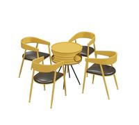 MPLFHSYOS Gimnasio, Área De Descanso, Bar, Mesa For Sentarse, Tienda, Recepción, Ocio, 4 Sillas, Isla Redonda, Catering, 4 Asientos De Esponja, Mesa De Negocios(B)