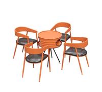 MPLFHSYOS Gimnasio, Área De Descanso, Bar, Mesa For Sentarse, Tienda, Recepción, Ocio, 4 Sillas, Isla Redonda, Catering, 4 Asientos De Esponja, Mesa De Negocios(D)