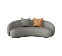 MPLFHSYOS Juego De Sofás Nórdicos Curvos con Diseño De Media Luna: Tejido Técnico De Primera Calidad, Estructura De Madera Maciza Y Base De Acero Al Carbono For Salón Y Salón(H)