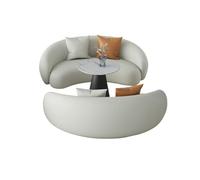 MPLFHSYOS Juego De Sofás Nórdicos Curvos con Diseño De Media Luna: Tejido Técnico De Primera Calidad, Estructura De Madera Maciza Y Base De Acero Al Carbono For Salón Y Salón(E)