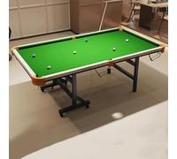 MPLFHSYOS Mini Mesa De Billar De 1,8 M For Bola 8 Americana Y China, Compacto For Adultos, Niños, Hogar, Oficina Y Sala De Juegos.(A,Brass 2.2m)