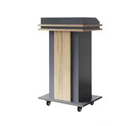 MPLFHSYOS Podium Stand for Lectern Presentation Church Classroom, Pulpit with Wooden Heavy Base, Podium for Lecture, Wedding Speech(8)