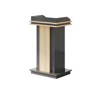 MPLFHSYOS Podium Stand for Lectern Presentation Church Classroom, Pulpit with Wooden Heavy Base, Podium for Lecture, Wedding Speech(5)