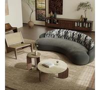 MPLFHSYOS Sofá Curvo de Estilo Retro WABI-sabi, sofá pequeño for Oficina y Tienda de Ropa, Silla de recepción en la Zona de Descanso de Casas de huéspedes y hoteles.(Set 4)