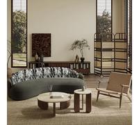 MPLFHSYOS Sofá Curvo de Estilo Retro WABI-sabi, sofá pequeño for Oficina y Tienda de Ropa, Silla de recepción en la Zona de Descanso de Casas de huéspedes y hoteles.(Set 5)