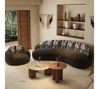 MPLFHSYOS Sofá Curvo de Estilo WABI-sabi Medieval, sofá pequeño for Tienda de Ropa, Silla de recepción en la Zona de Descanso de un Hotel de alojamiento Familiar.(Set 1)