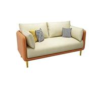 MPLFHSYOS Sofá Informal Minimalista, Juego de Mesa y Silla con Cabina de reuniones for Sala de Estar, Espuma de Alta resiliencia, for cafetería, Restaurante, Tienda de postres(Orange,120 * 70 * 85cm)