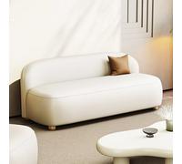 MPLFHSYOS Sofá Retro De Piel con Diseño De Pata De Gato, Zona De Descanso Irregular con Forma De Arco, Recepción, Oficina De Lujo, Recepción Y Negociación, Hotel De Familia.(A,140x70x70cm)